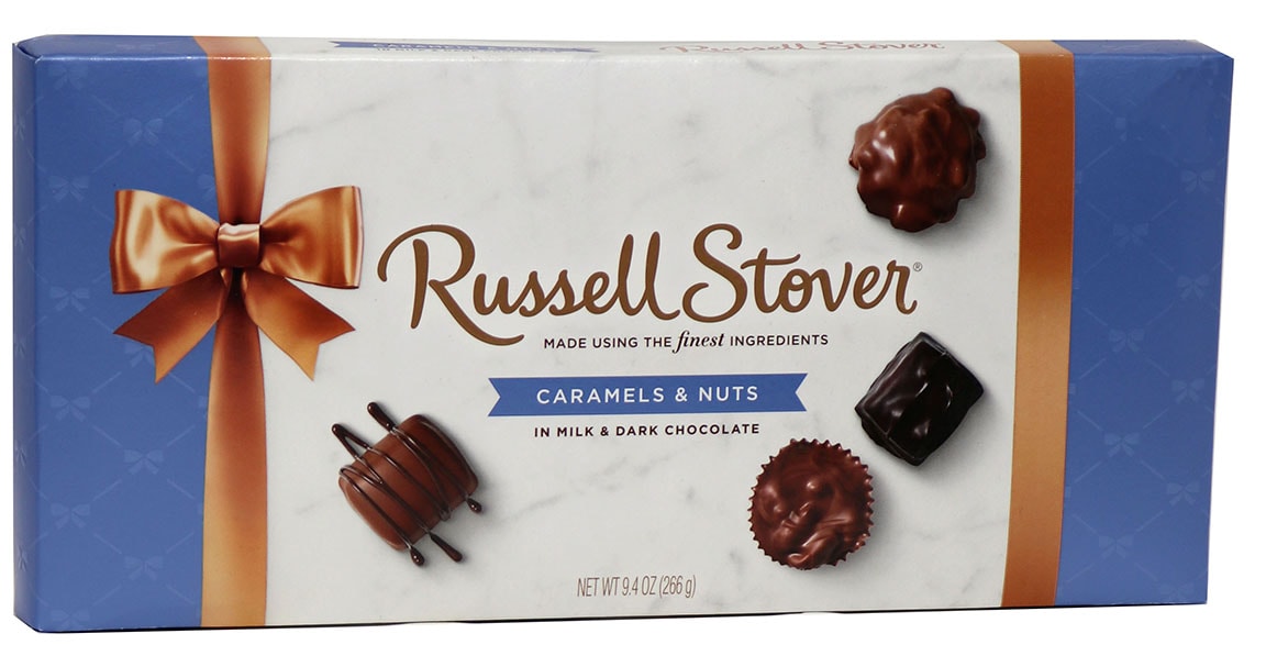 Russell Stover Chocolate Covered Caramels 9.4oz Box
